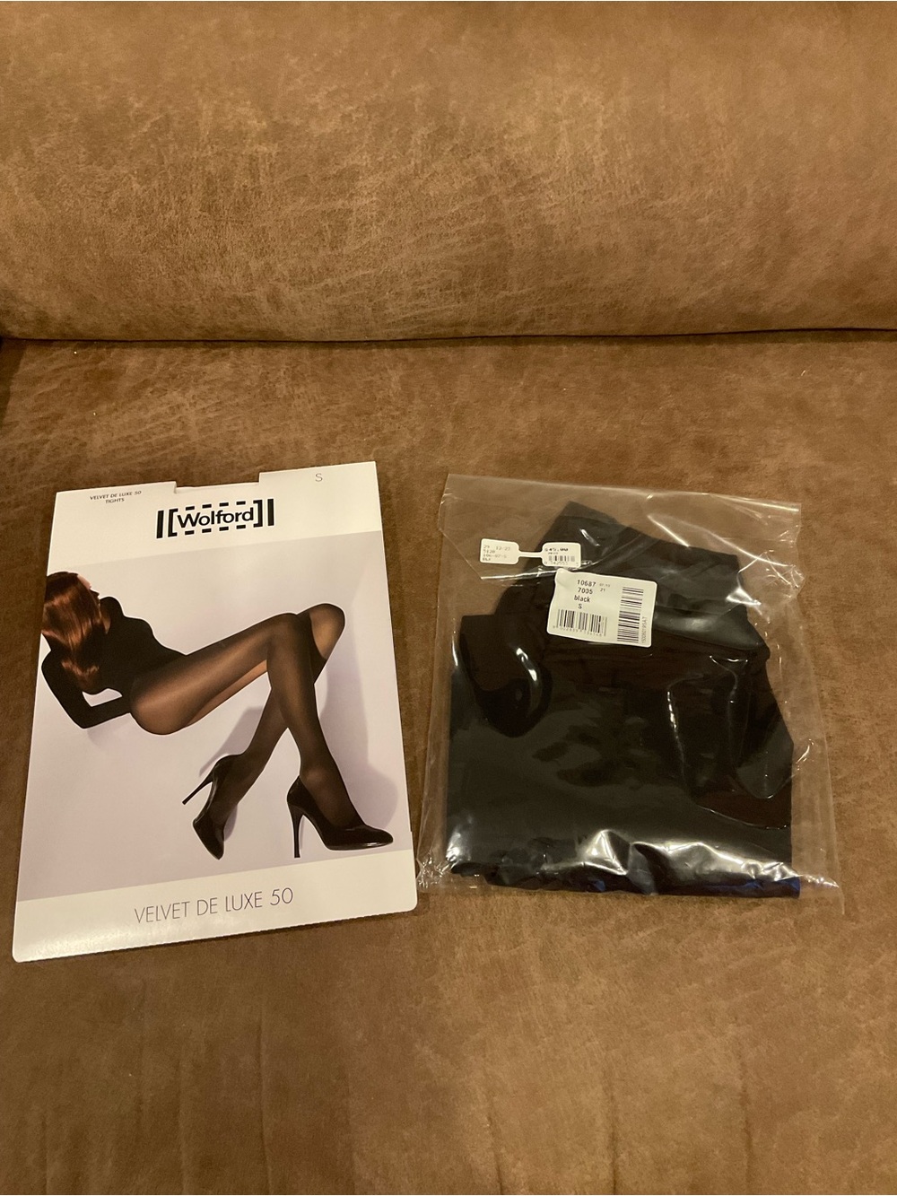 Wolford Velvet Luxe 50 Tights Black - S